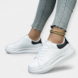 Stela - Chaussures de Sport en Cuir Blanc