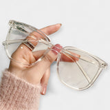 Lunettes carrées avec protection contre la lumière bleue