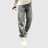 Pantalon en jean Jacquard