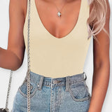 Top sans manches avec décolleté en V