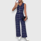 Jasmína - Ensemble de deux pièces avec décolleté en V et pantalon assorti