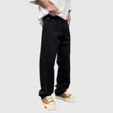 Pantalon en jean Jacquard