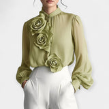 T-shirt avec des roses en 3D