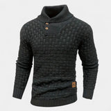 Elías – Pull stylé avec col montant et boutons