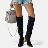 Joanna - Bottines orthopédiques en cuir jusqu'au genou