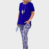 Żaneta – Ensemble élégant avec un haut ajusté et un pantalon ample