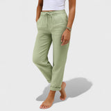 Klára - Pantalon en Lin Stretch