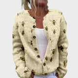 Bianca – Cardigan floral d'automne