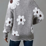 Simona | Pull Floral Élégant avec Décolleté en V