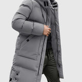 Jan – Manteau long matelassé avec capuche