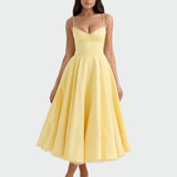Anna – Robe Midi Jaune