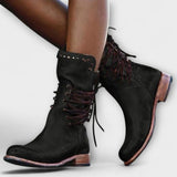 Cordula - Bottes en cuir lacées