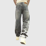Pantalon en jean Jacquard
