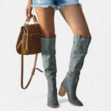 Joanna - Bottines orthopédiques en cuir jusqu'au genou