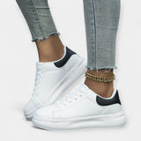 Stela - Chaussures de Sport en Cuir Blanc