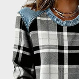 Ivy – Sweat à manches longues pour femmes avec motif patchwork