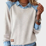 Ravit - Blouse en jean tissée à manches longues