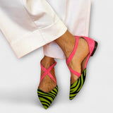 Adéla - Ballerines à motif zèbre