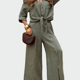 Mia - Costume deux pièces moderne et uni pour femme