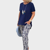 Żaneta – Ensemble élégant avec un haut ajusté et un pantalon ample