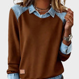 Ravit - Blouse en jean tissée à manches longues