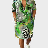 Mari - Robe colorée avec décolleté en V