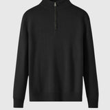 Libuše - Pull zippé en laine mérinos Capri