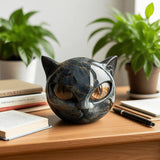 Statue en Pierre du Chat Noir – Symbole de Chance et de Style