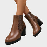 Katarzyna™ Chaussures à talons épais en cuir véritable avec soutien de la voûte plantaire 💫