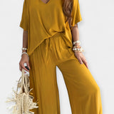 Veronika - Ensemble décontracté avec pantalon large et blouse fluide