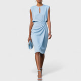 Olena – Robe midi portefeuille élégante