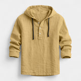 Adam – Chemise en lin avec capuche