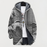 Manteau à motif ondulé