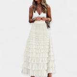 Valerie - Jupe Boho avec Finition en Satin Maillé