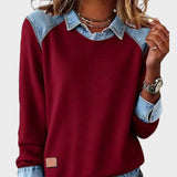 Ravit - Blouse en jean tissée à manches longues