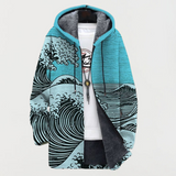 Manteau à motif ondulé