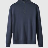 Libuše - Pull zippé en laine mérinos Capri