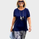Żaneta – Ensemble élégant avec un haut ajusté et un pantalon ample