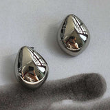 Boucles d'Oreilles Métalliques en Forme de Goutte