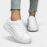 Stela - Chaussures de Sport en Cuir Blanc