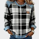 Ivy – Sweat à manches longues pour femmes avec motif patchwork