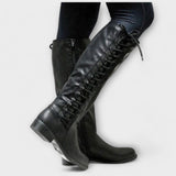 Hiltrud - Bottes élégantes en cuir à lacets