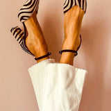 Zebrina™ - Sandales à talon moyen avec motif zèbre
