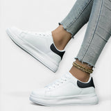Stela - Chaussures de Sport en Cuir Blanc