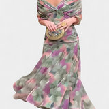 Magda - Robe longue fleurie avec décolleté en V