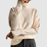 Ester - Pull texturé avec col roulé