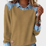 Ravit - Blouse en jean tissée à manches longues