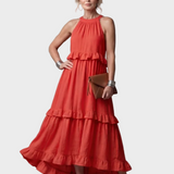 Katia - Robe Maxi avec Halter et Volants