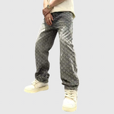 Pantalon en jean Jacquard