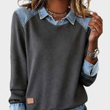 Ravit - Blouse en jean tissée à manches longues